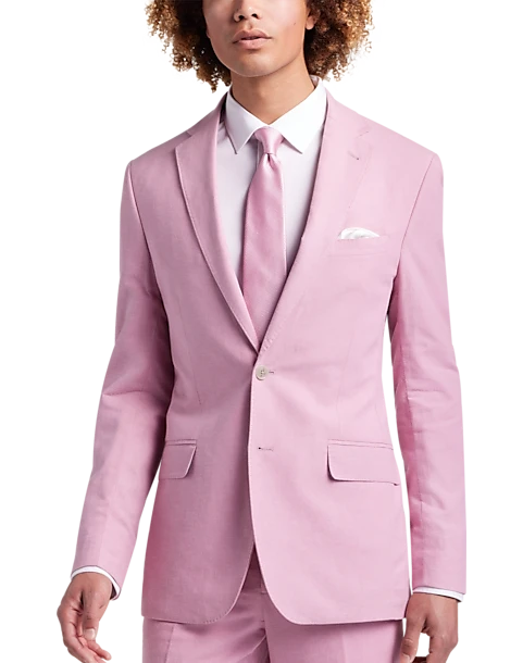 JOE Joseph Abboud Slim Fit Linen Blend Suit Separates, Dusty Blue 6 JOE Joseph Abboud Slim Fit Linen Blend Suit Separates, Dusty Blue - Image 4