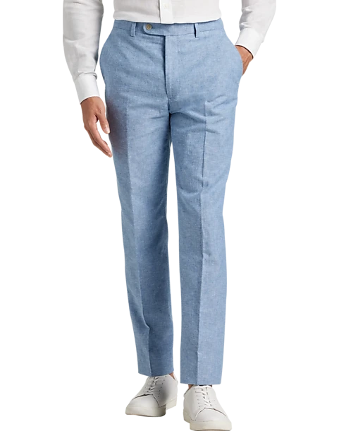 JOE Joseph Abboud Slim Fit Linen Blend Suit Separates Pants, Dusty Blue 3 JOE Joseph Abboud Slim Fit Linen Blend Suit Separates Pants, Dusty Blue