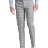 Egara Skinny Fit Suit Separates Pants, Orange & Blue Plaid -&Collar Shop MW40 3XH5 64 EGARA ORANGE GRAY BLUE PLAID MAIN