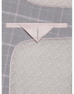 Egara Skinny Fit Suit Separates Coat, Gray & Pink Plaid -&Collar Shop MW40 3XH7 64 EGARA GRAY PINK PLAID ALT2