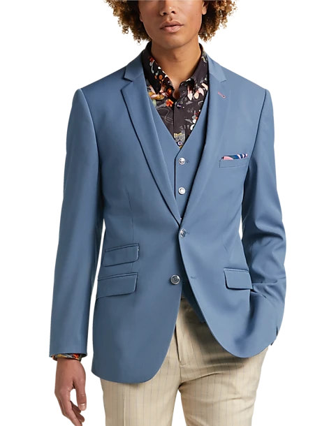 Paisley & Gray Slim Fit Suit Separates Coat, Slate Blue 8 Paisley & Gray Slim Fit Suit Separates Coat, Slate Blue - Image 6