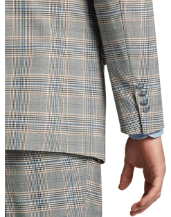 Paisley & Gray Slim Fit Suit Separates Coat, Slate Blue Check -&Collar Shop MW40 3XJ5 92 PAISLEY GRAY SLATE BLUE CHECK ALT2