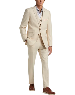 Paisley & Gray Slim Fit Suit Separates Coat, Silky Beige -&Collar Shop MW40 3XJF 05 PAISLEY GRAY SILKY BEIGE ALT9 1