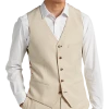 Paisley & Gray Slim Fit Suit Separates Vest, Silky Beige -&Collar Shop MW40 3XJK 05 PAISLEY GRAY SILKY BEIGE MAIN