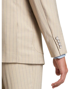 Paisley & Gray Slim Fit Suit Separates Coat, Natural & Blue Stripe -&Collar Shop MW40 3XJL 21 PAISLEY GRAY NATURAL BLUE ALT2