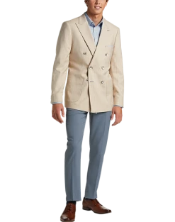 Paisley & Gray Slim Fit Suit Separates Coat, Natural & Blue Stripe -&Collar Shop MW40 3XJL 21 PAISLEY GRAY NATURAL BLUE ALT5