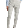 Paisley & Gray Slim Fit Suit Separates Pants, Baby Blue & Tan Plaid -&Collar Shop MW40 3XJU 96 PAISLEY GRAY BABY BLUE TAN PLAID MAIN