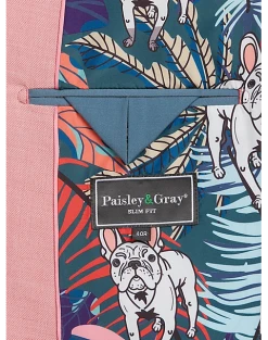 Paisley & Gray Slim Fit Suit Separates, Pink Carnation -&Collar Shop MW40 3XK0 45 PAISLEY GRAY PINK CARNATION ALT3 1