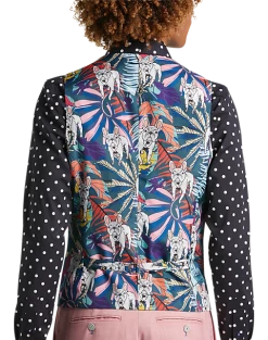 Paisley & Gray Slim Fit Suit Separates Vest, Pink Carnation -&Collar Shop MW40 3XK4 45 PAISLEY GRAY PINK CARNATION ALT1