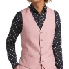 Paisley & Gray Slim Fit Suit Separates Vest, Pink Carnation -&Collar Shop MW40 3XK4 45 PAISLEY GRAY PINK CARNATION MAIN