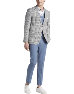 Paisley & Gray Slim Fit Suit Separates, Black And White Houndstooth -&Collar Shop MW40 3XK5 87 PAISLEY GRAY BLACK WHITE HOUNDS CHECK ALT5 1