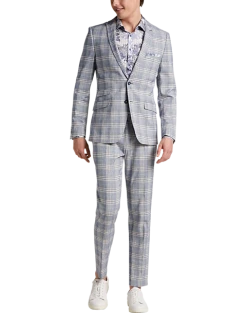 Paisley & Gray Slim Fit Suit Separates Coat, Blue & Beige Check 9 Paisley & Gray Slim Fit Suit Separates Coat, Blue & Beige Check -&Collar Shop MW40 3XKR 67 PAISLEY GRAY BLUE BEIGE CHECK ALT1