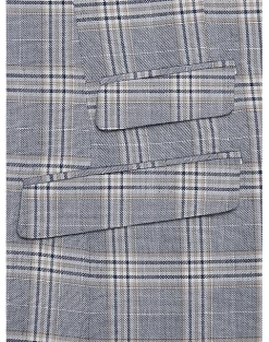 Paisley & Gray Slim Fit Suit Separates, Blue & Beige Check -&Collar Shop MW40 3XKR 67 PAISLEY GRAY BLUE BEIGE CHECK ALT4 1