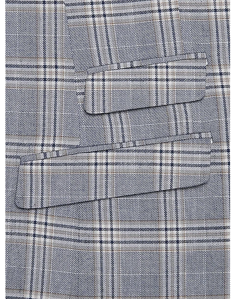 Paisley & Gray Slim Fit Suit Separates Coat, Blue & Beige Check 7 Paisley & Gray Slim Fit Suit Separates Coat, Blue & Beige Check - Image 5