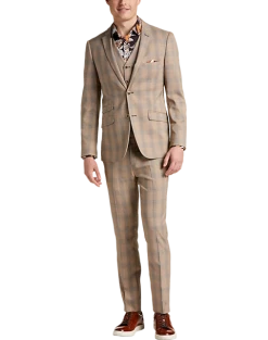Paisley & Gray Slim Fit Suit Separates Coat, Tan And Gray Plaid 15 Paisley & Gray Slim Fit Suit Separates Coat, Tan And Gray Plaid -&Collar Shop MW40 3XL0 65 PAISLEY GRAY TAN GREY PLAID ALT9