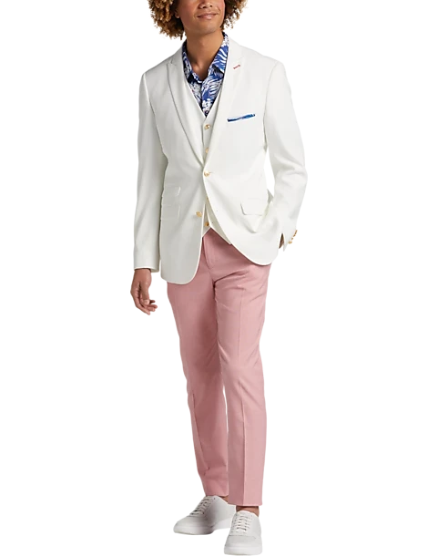 Paisley & Gray Slim Fit Suit Separates Jacket, White 8 Paisley & Gray Slim Fit Suit Separates Jacket, White - Image 6