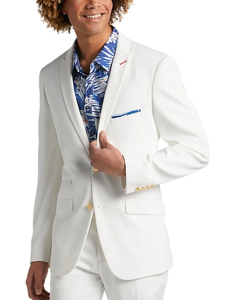 Paisley & Gray Slim Fit Suit Separates Jacket, White 3 Paisley & Gray Slim Fit Suit Separates Jacket, White