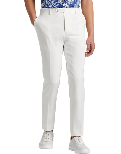 Paisley & Gray Slim Fit Suit Separates Pants, White 3 Paisley & Gray Slim Fit Suit Separates Pants, White