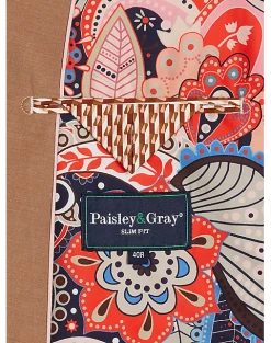 Paisley & Gray Slim Fit Suit Separates Coat, Nutmeg -&Collar Shop MW40 3XLA 08 PAISLEY GRAY NUTMEG ALT3