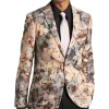 Paisley & Gray Slim Fit Suit Separates Coat, Brown And Cream Floral -&Collar Shop MW40 3XLG 23 PAISLEY GRAY BROWN CREAM MAIN