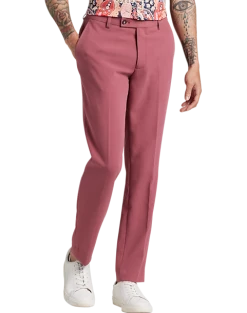 Paisley & Gray Slim Fit Suit Separates Pants, Dark Pink