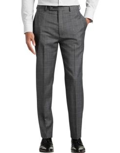 Calvin Klein X-Fit Slim Fit Suit Separates Pants, Gray Windowpane