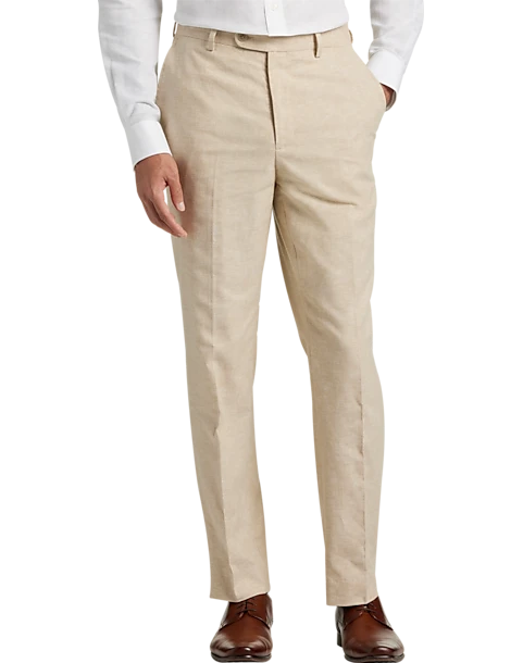 JOE Joseph Abboud Slim Fit Linen Blend Suit Separates Pants, Tan Chambray 3 JOE Joseph Abboud Slim Fit Linen Blend Suit Separates Pants, Tan Chambray