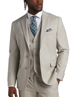 JOE Joseph Abboud Slim Fit Suit Separates Coat, Tan Sharkskin -&Collar Shop MW40 3XNR 05 JOE JOSEPH ABBOUD TAN SHARKSKIN ALT3