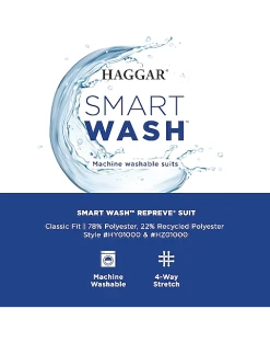 Haggar Smart Wash™ Classic Fit Suit Separates Coat, Navy 11 Haggar Smart Wash™ Classic Fit Suit Separates Coat, Navy -&Collar Shop MW40 3Y4R 01 HAGGAR NAVY SOLID ALT4 3
