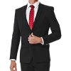 Haggar 4-Way Stretch Slim Fit Suit Separates Coat, Navy -&Collar Shop MW40 3Y53 02 HAGGAR BLACK SOLID MAIN