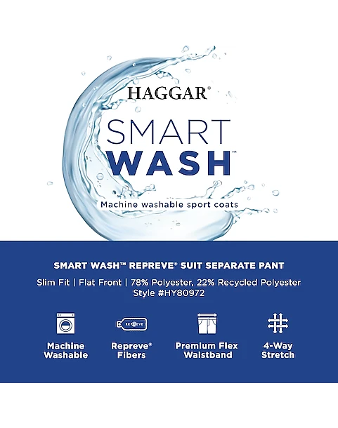 Haggar Smart Wash™ Slim Fit Suit Separates Pants, Navy 5 Haggar Smart Wash™ Slim Fit Suit Separates Pants, Navy - Image 3
