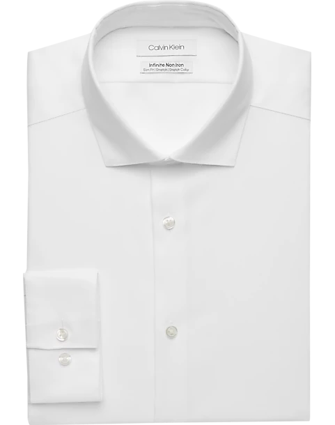 Calvin Klein Infinite Non-Iron Slim Fit Stretch Collar Dress Shirt, White 3 Calvin Klein Infinite Non-Iron Slim Fit Stretch Collar Dress Shirt, White