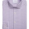 Calvin Klein Slim Fit Embroidered Logo Dress Shirt, Lavender Plaid -&Collar Shop MW40 5EWJ 13 CALVIN KLEIN LAVENDER MAIN