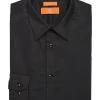 Egara Skinny Fit Dress Shirt, Black -&Collar Shop MW40 5EXR 22 EGARA ORANGE FORMAL BLACK MAIN
