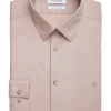 Calvin Klein Slim Fit Embroidered Logo Dress Shirt, Taupe 1 Calvin Klein Slim Fit Embroidered Logo Dress Shirt, Taupe -&Collar Shop MW40 5F3A 07 CALVIN KLEIN TAUPE SOLID MAIN