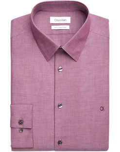 Calvin Klein Slim Fit Embroidered Logo Dress Shirt, Wine
