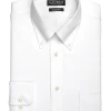Lauren By Ralph Lauren UltraFlex Regular Fit Button-Down Collar Dress Shirt, White