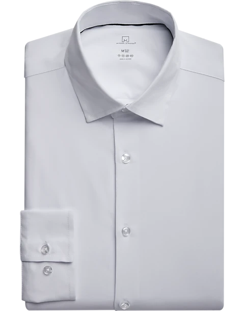 Michael Strahan Modern Fit Spread Collar Dress Shirt, White 3 Michael Strahan Modern Fit Spread Collar Dress Shirt, White