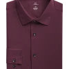 Michael Strahan Modern Fit Spread Collar Dress Shirt, Wine 2 Michael Strahan Modern Fit Spread Collar Dress Shirt, Wine -&Collar Shop MW40 5F78 11 MICHAEL STRAHAN WINE SOLID MAIN