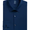 Michael Strahan Modern Fit Spread Collar Dress Shirt, Navy -&Collar Shop MW40 5F78 31 MICHAEL STRAHAN NAVY SOLID MAIN