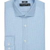 Pronto Uomo Non-Iron Slim Fit Spread Collar Dress Shirt, French Blue Gingham -&Collar Shop MW40 5FCD 84 PRONTO UOMO FRENCH BLUE CHECK MAIN