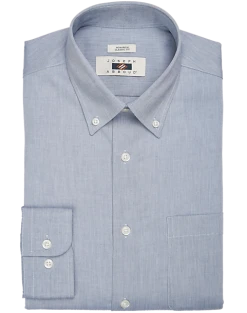 Joseph Abboud Classic Fit Button-Down Collar Shirt, Light Blue Chambray