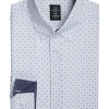 Michael Strahan Four-Way Stretch Modern Fit Dress Shirt, White Dot 1 Michael Strahan Four-Way Stretch Modern Fit Dress Shirt, White Dot -&Collar Shop MW40 5FGD 26 MICHAEL STRAHAN WHITE FANCY MAIN