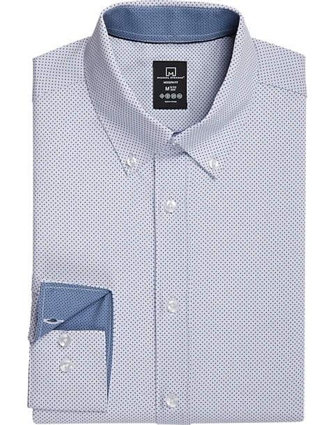 Michael Strahan Four-Way Stretch Modern Fit Dress Shirt, White Dot 3 Michael Strahan Four-Way Stretch Modern Fit Dress Shirt, White Dot