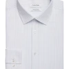 Calvin Klein Refined Cotton Stretch Supima Slim Fit Dress Shirt, Light Blue Stripe 2 Calvin Klein Refined Cotton Stretch Supima Slim Fit Dress Shirt, Light Blue Stripe -&Collar Shop MW40 5FK7 41 CALVIN KLEIN LT BLUE STRIPE MAIN