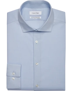 Calvin Klein Infinite Wrinkle Free Slim Fit Stretch Collar Dress Shirt, Sapphire