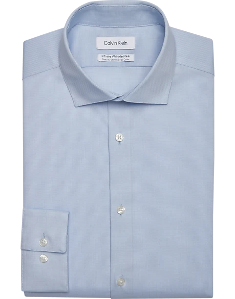 Calvin Klein Infinite Wrinkle Free Slim Fit Stretch Collar Dress Shirt, Sapphire 3 Calvin Klein Infinite Wrinkle Free Slim Fit Stretch Collar Dress Shirt, Sapphire