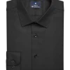 Ben Sherman Slim Fit Dobby Dress Shirt, Black Basketweave 2 Ben Sherman Slim Fit Dobby Dress Shirt, Black Basketweave -&Collar Shop MW40 5FM0 08 BEN SHERMAN BLACK SOLID MAIN