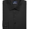 Ben Sherman Slim Fit Dobby Dress Shirt, Black Teardrop 1 Ben Sherman Slim Fit Dobby Dress Shirt, Black Teardrop -&Collar Shop MW40 5FM2 08 BEN SHERMAN BLACK SOLID MAIN