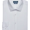 Nautica Slim Fit Four-Way Stretch Dress Shirt, White 2 Nautica Slim Fit Four-Way Stretch Dress Shirt, White -&Collar Shop MW40 5FMA 01 NAUTICA WHITE SOLID MAIN